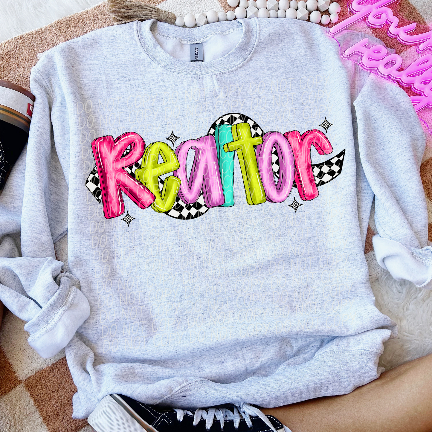 Relator Bright Checker DTF Transfer