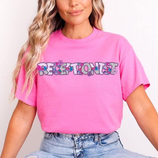 Receptionist Pretty In Purple DTF Transfer