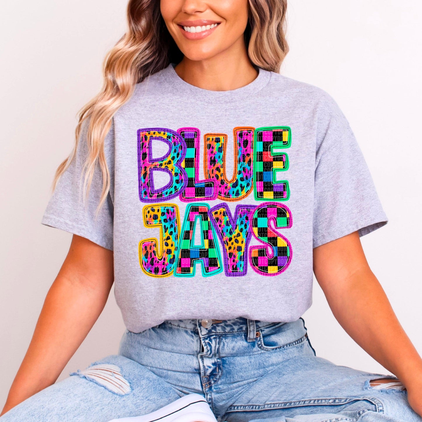 Blue Jays Rainbow Mascot DTF Transfer