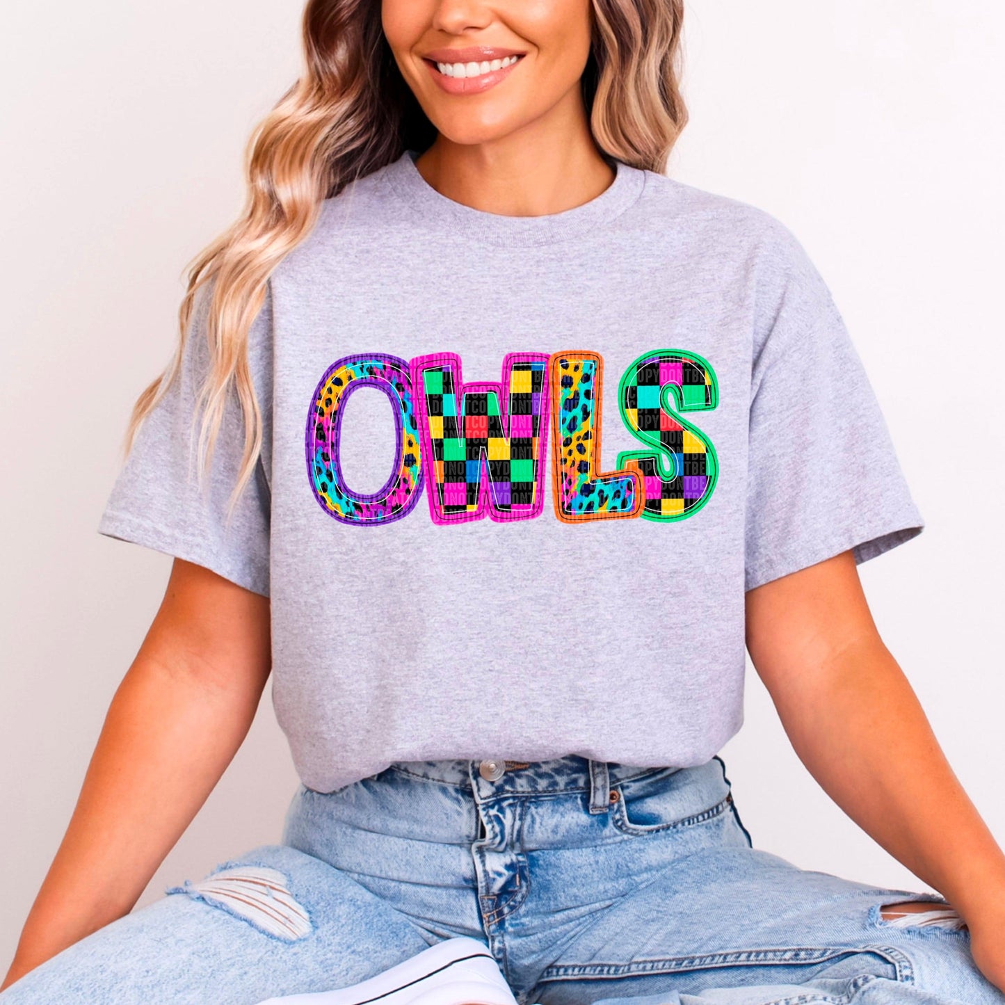 Owls Rainbow Mascot DTF Transfer