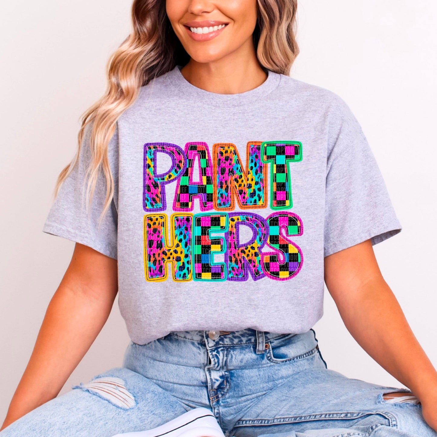 Panthers Rainbow Mascot DTF Transfer