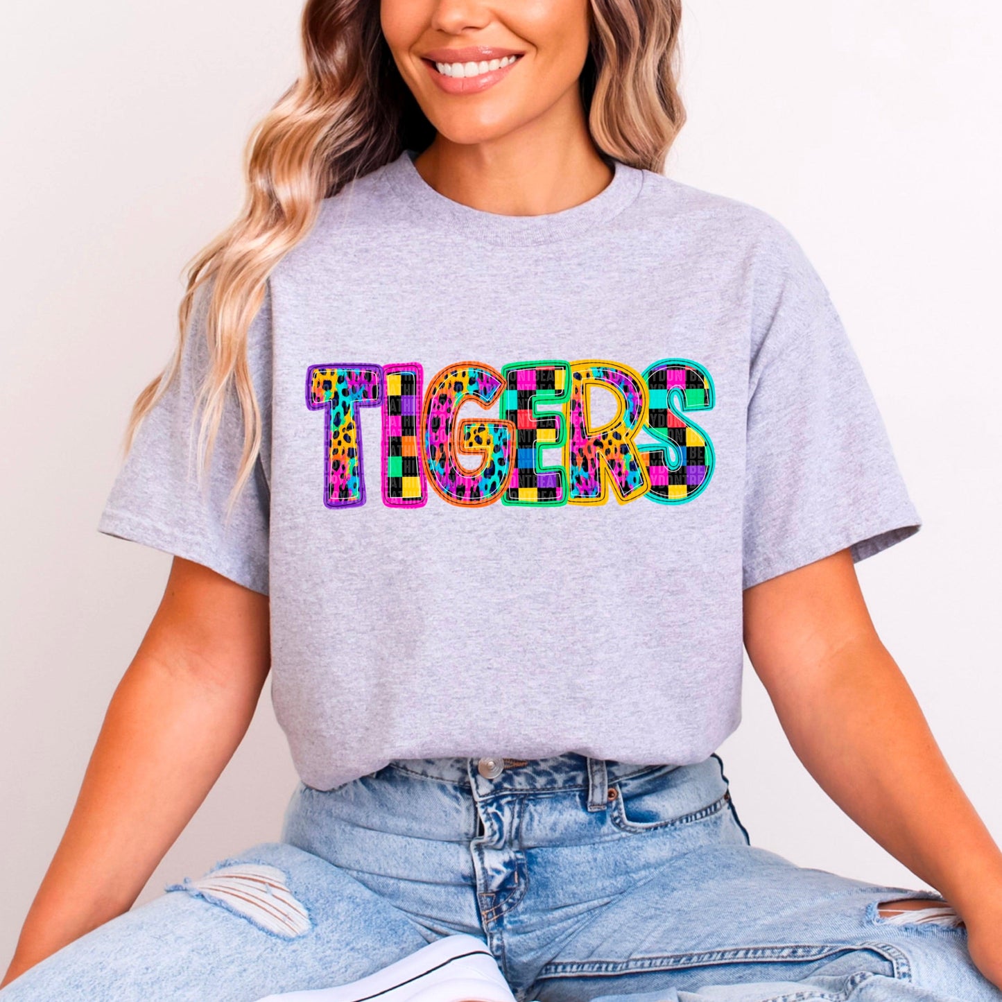 Tigers Rainbow Mascot DTF Transfer