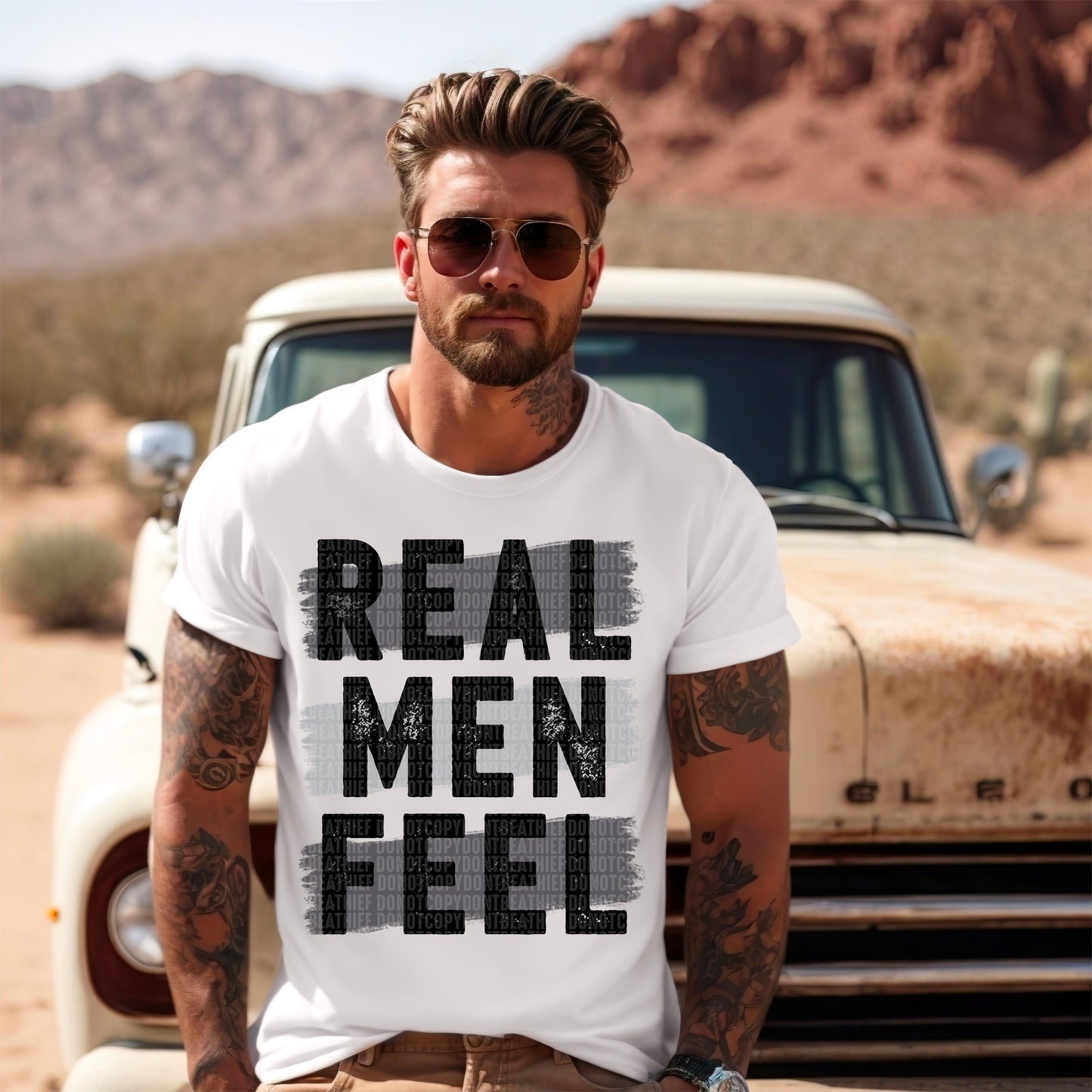 Real Men Feel DTF Transfer