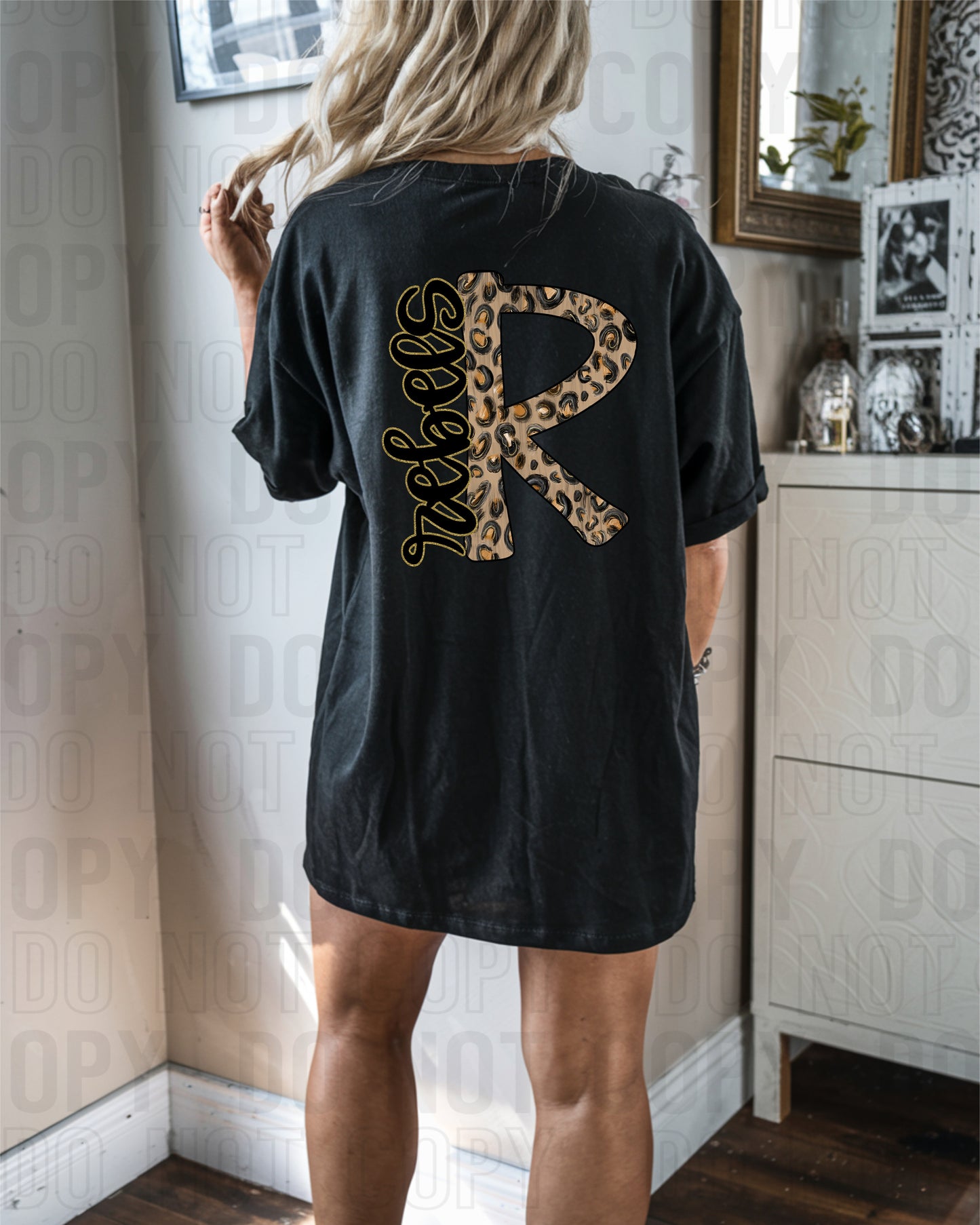 Leopard Letter Team Custom Mascot DTF Transfer