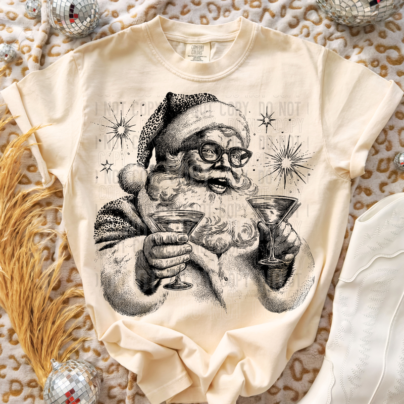 Santa Martinis DTF Transfer