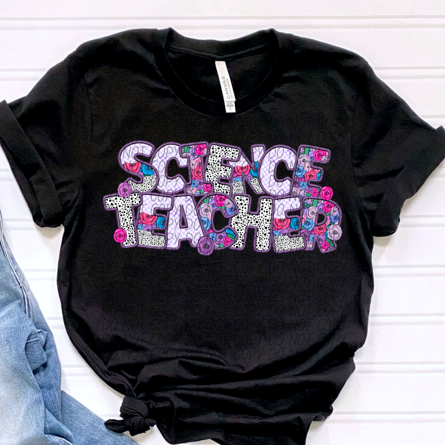 Science Teacher Pretty In Purple DTF Transfer