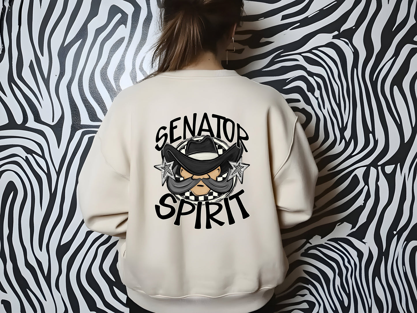 SENATOR MASCOT SPIRIT CHECKER CIRCLE SAG DTF Transfer