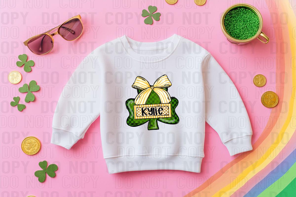 Shamrock (Girl) Custom/Name Personalized Name Plate DTF Transfer