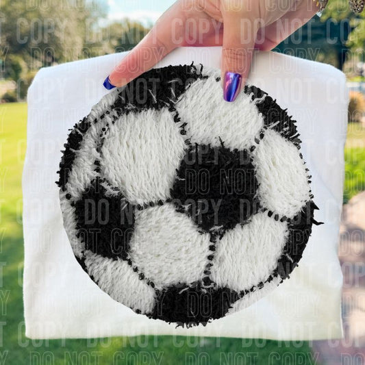 Soccer Ball Yarn Faux DTF Transfer