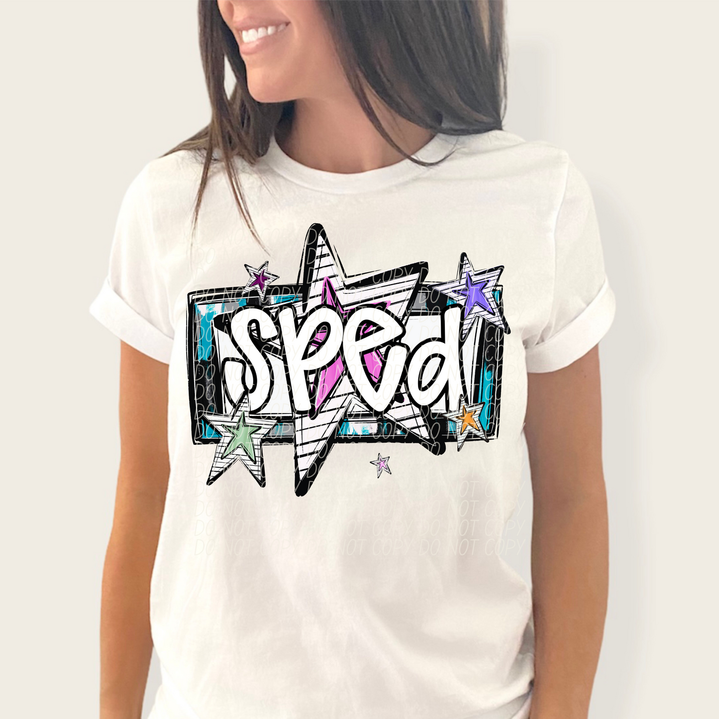 SPED CS Bright Stars DTF Transfer