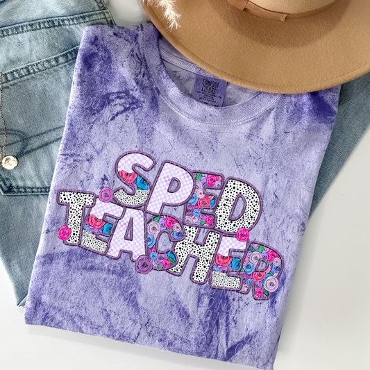 SPED Teacher Pretty In Purple DTF Transfer