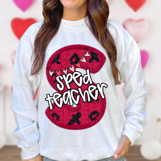 Sped Teacher Valentine Letter DTF Transfer