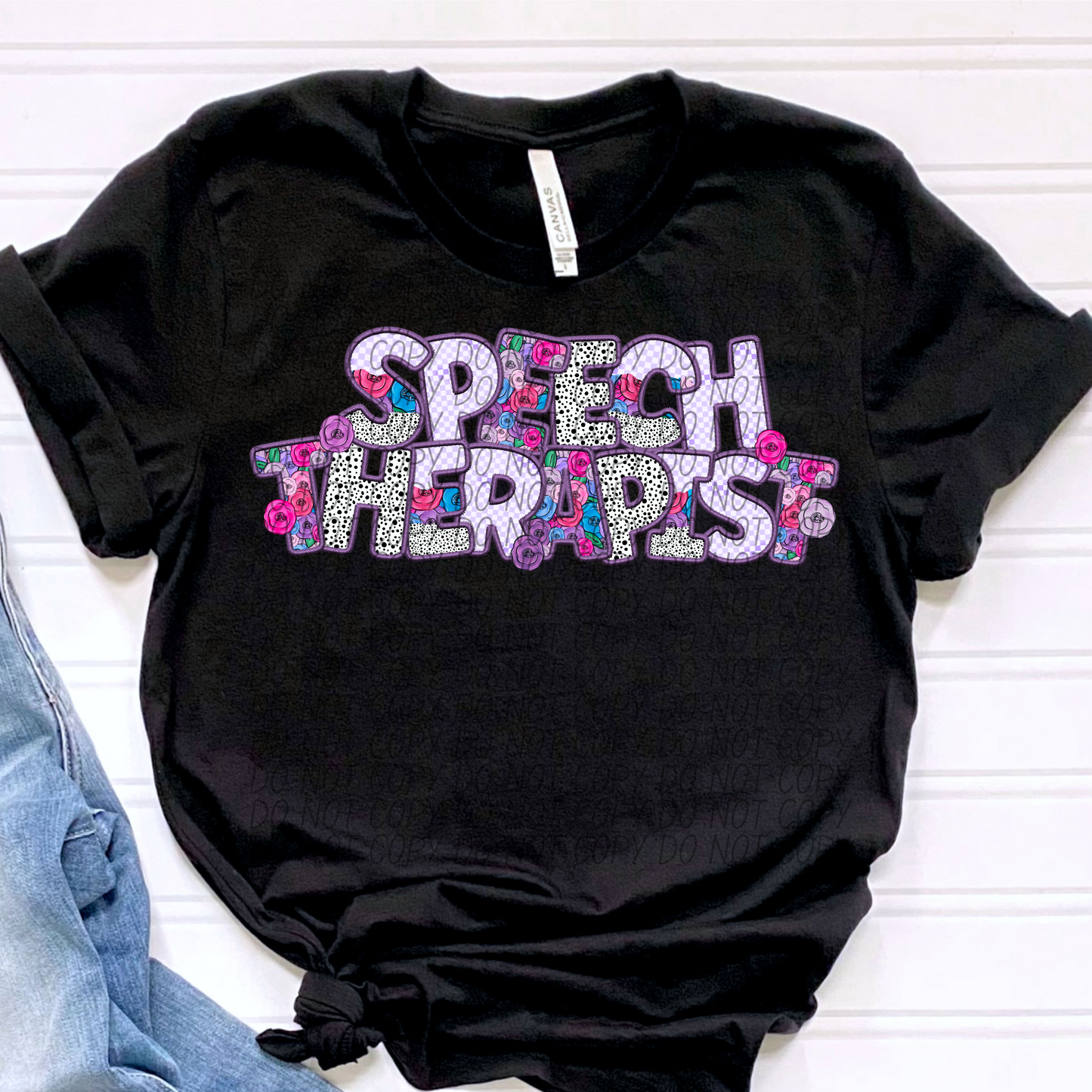 Speech Therapist Pretty In Purple DTF Transfer