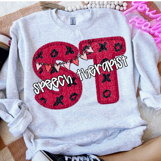 Speech Therapist Valentine Letter DTF Transfer