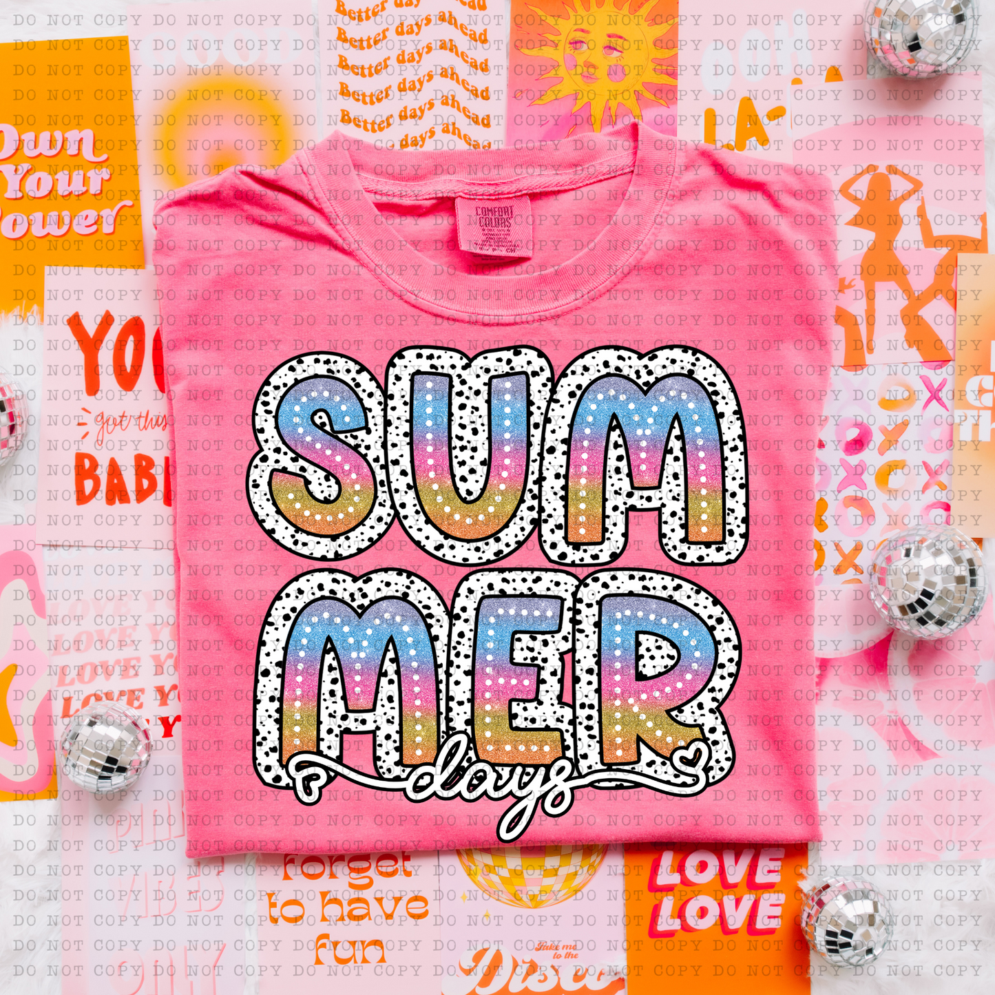 Summer Days Tie Dye DTF Transfer