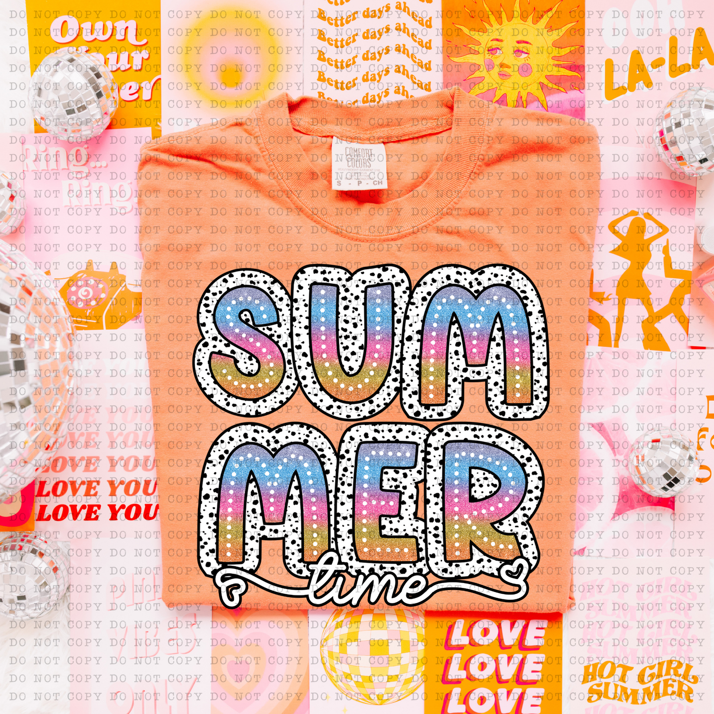 Summer Time Tie Dye DTF Transfer