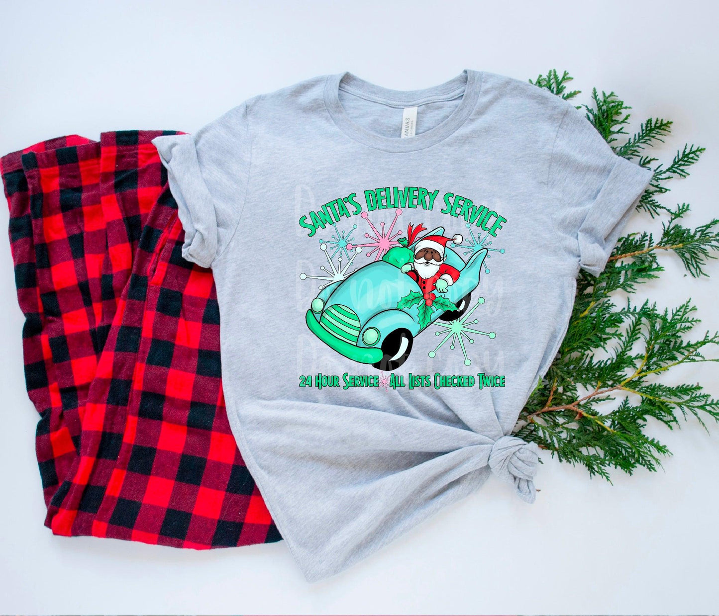 Santa Delivery Service Dark Santa DTF Transfer