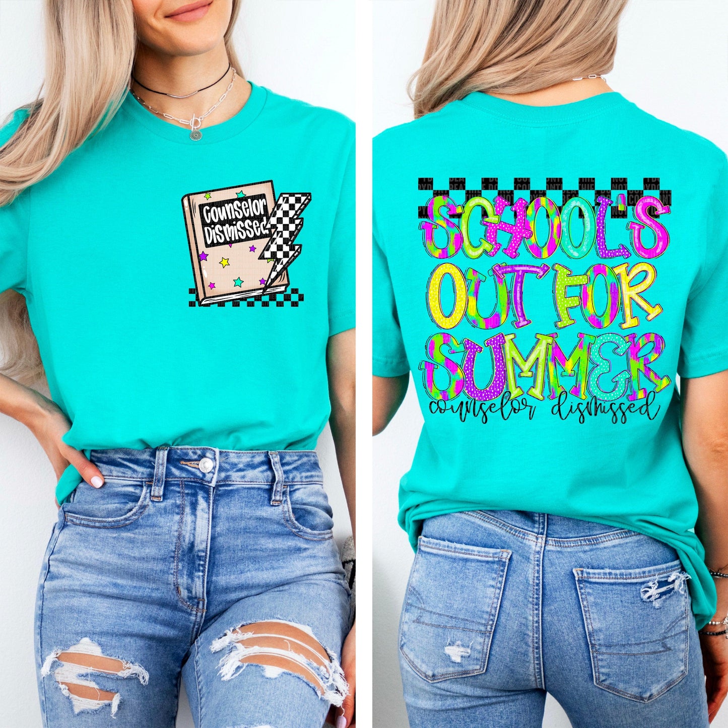 Counselor School's Out For Summer Front/Back DTF Transfer