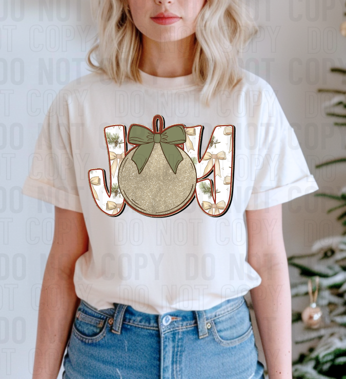 Vintage Joy Ornament DTF Transfer