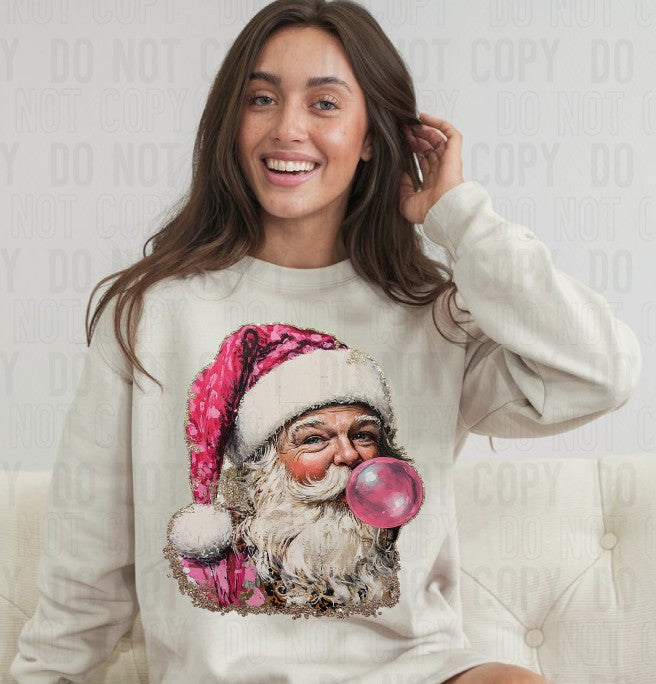 Santa BubbleGum DTF Transfer