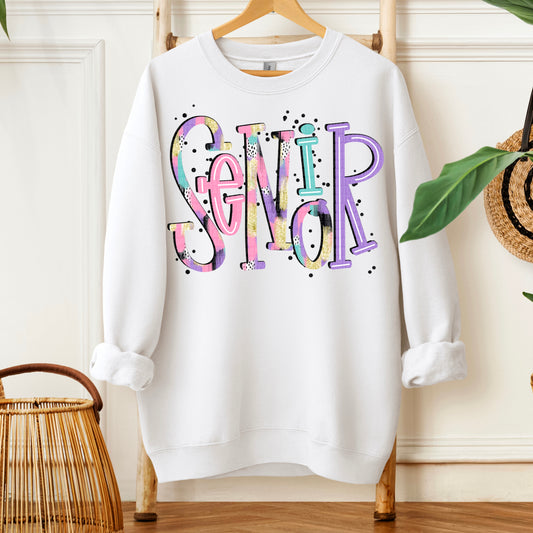 Senior Pink Purple Aqua DTF Transfer