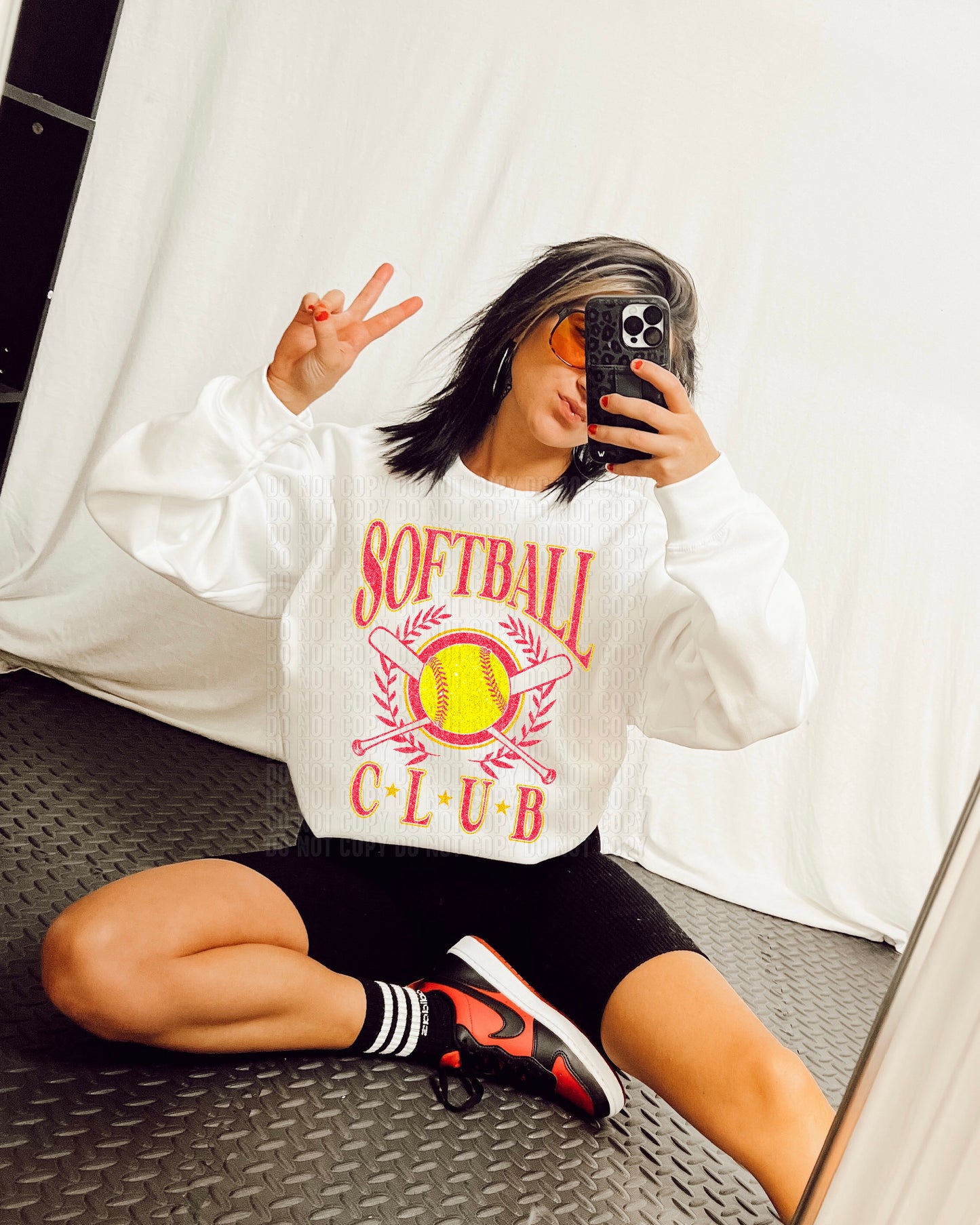 Softball Club Sequined DTF Transfer