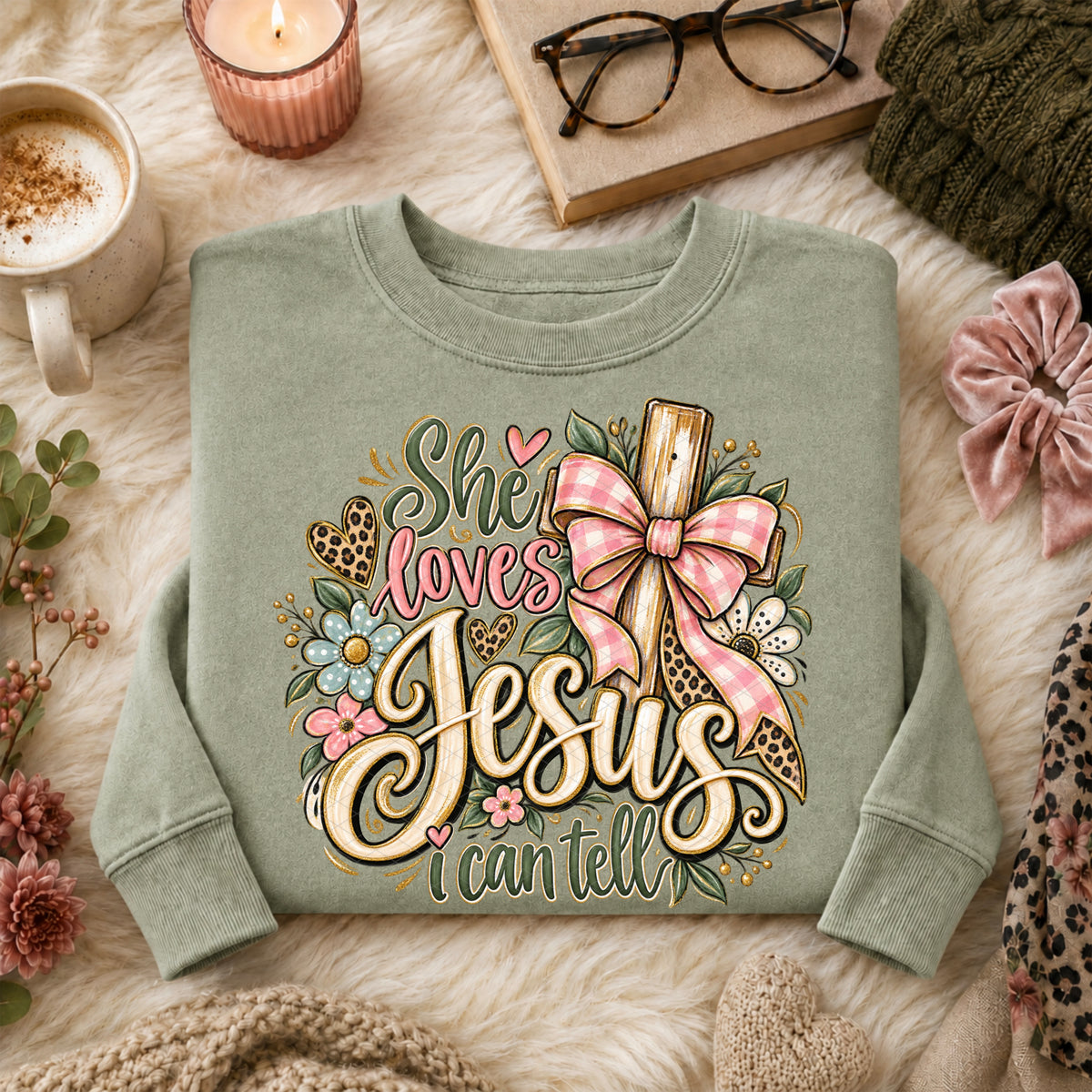 She Loves Jesus I Can Tell DTF Transfer