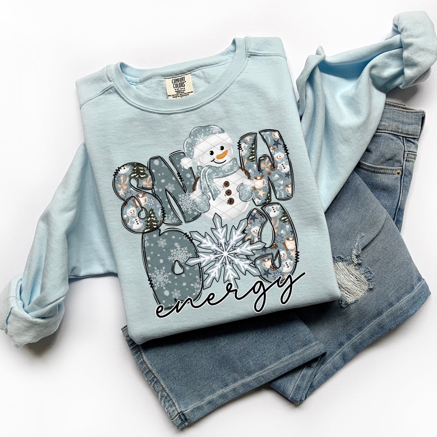 Snow Day Energy Blue DTF Transfer