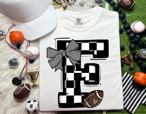 So Sporty Checker Football Custom Team Name/Personalized DTF Transfer