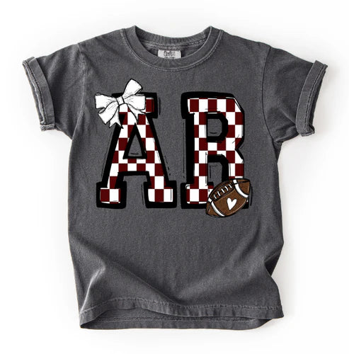 So Sporty Checker Football Custom Team Name/Personalized DTF Transfer