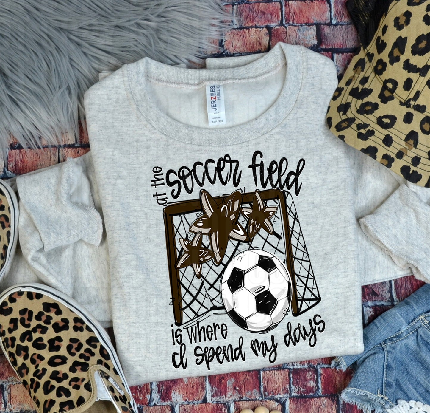 Soccer Field Brown DTF Transfer