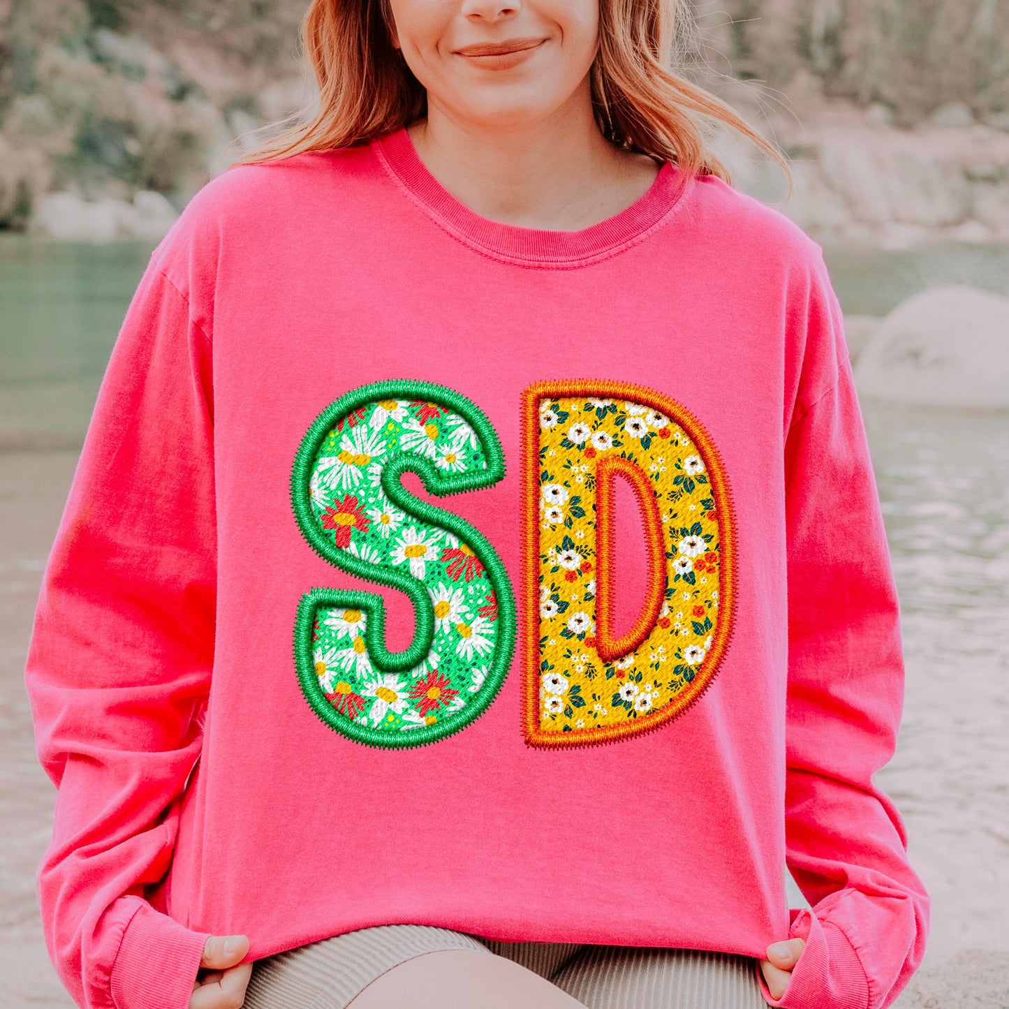SD Spring Embroidery Faux DTF Transfer