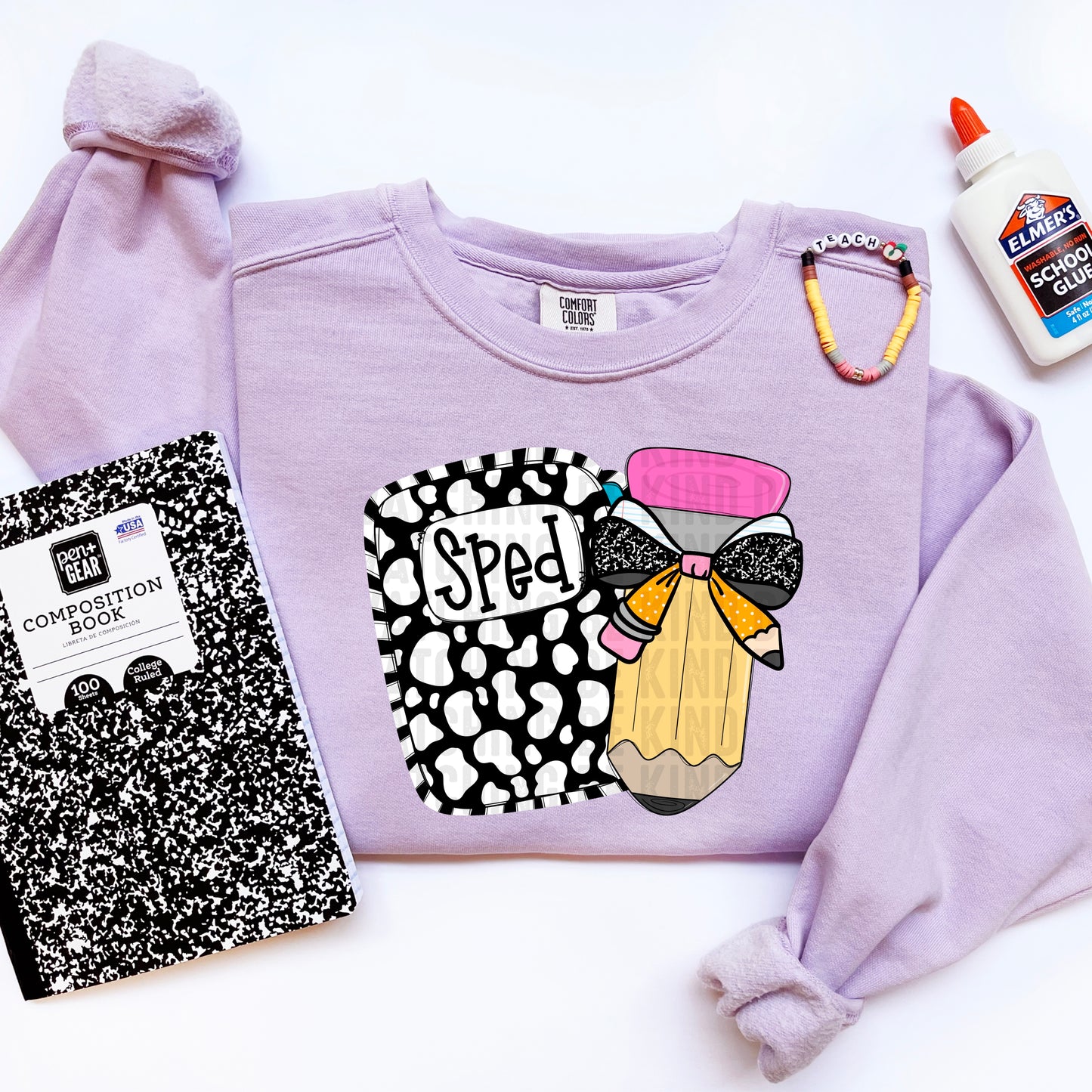 Sped Leopard Bow Pencil DTF Transfer