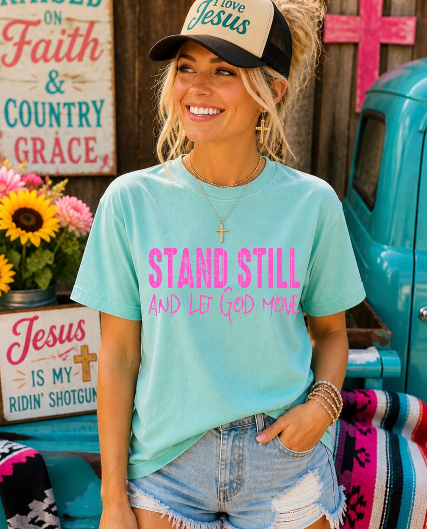 Stand Still Hot Pink Font DTF Transfer