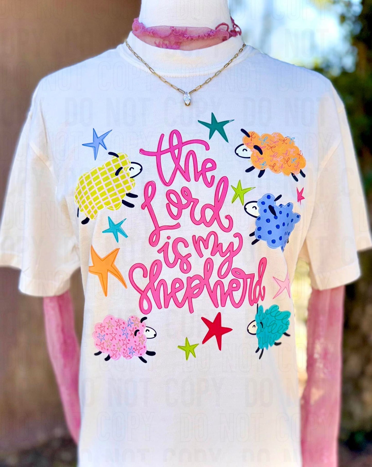The Lord Is My Shepherd Colorful DTF Transfer