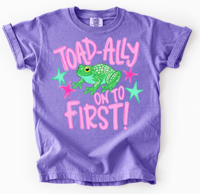 Toad-ally Onto First Girl DTF Transfer