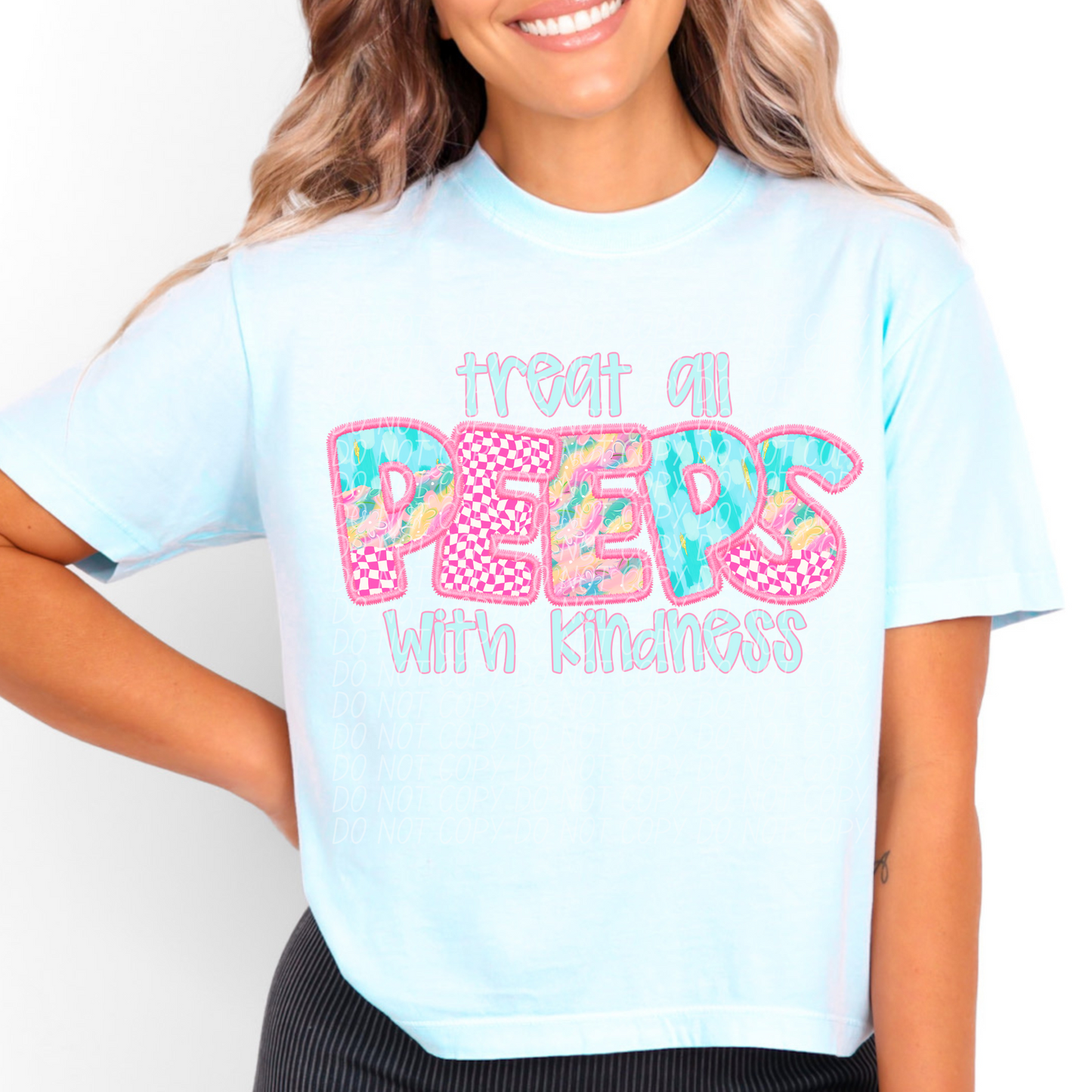 Treat All Peeps Spring Faux DTF Transfer