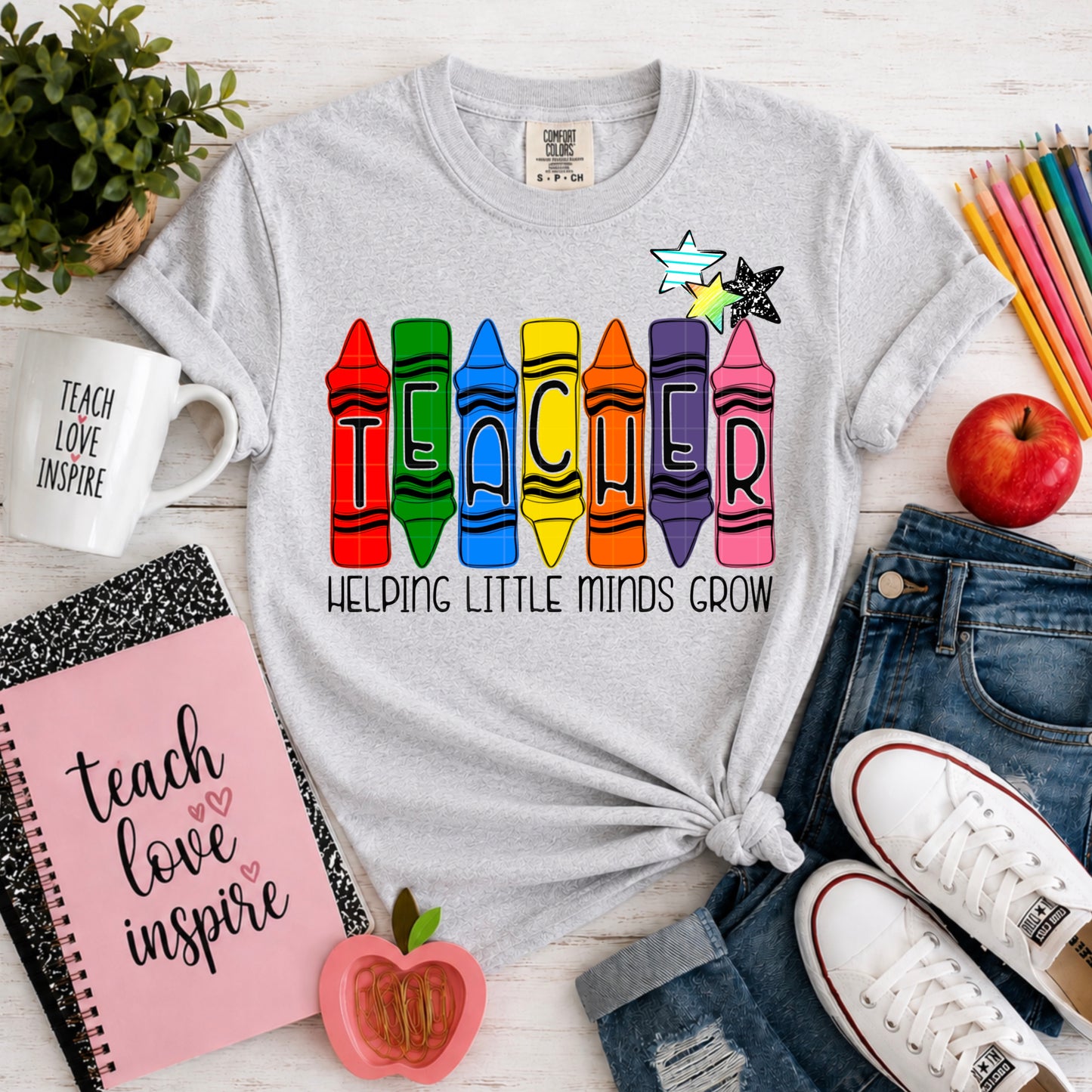 Teacher | Helping Little Minds Grow DTF Transfer