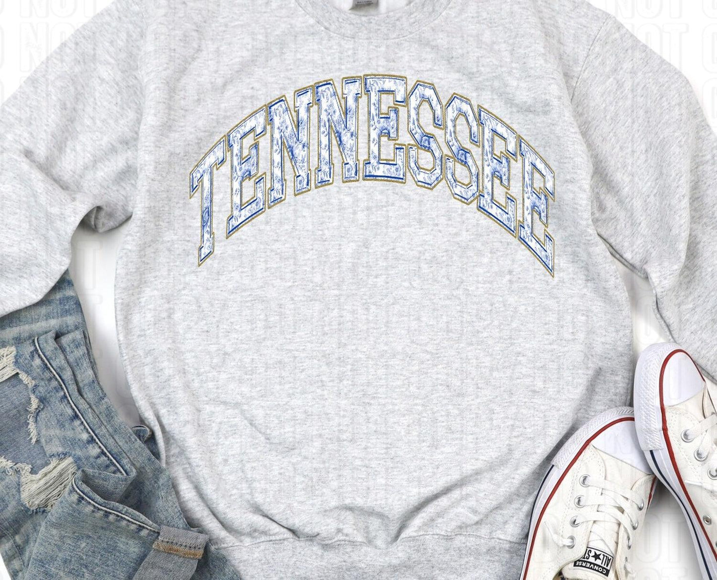 Tennessee Blue Chinoiserie DTF Transfer