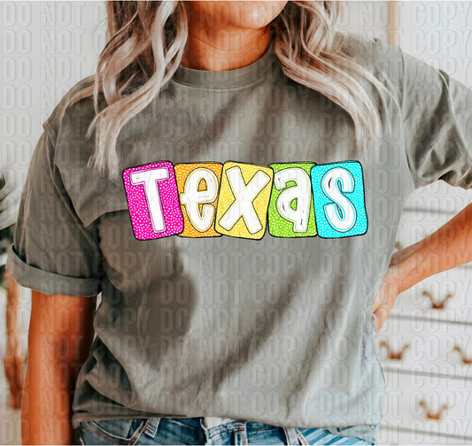Texas Springy Dots DTF Transfer