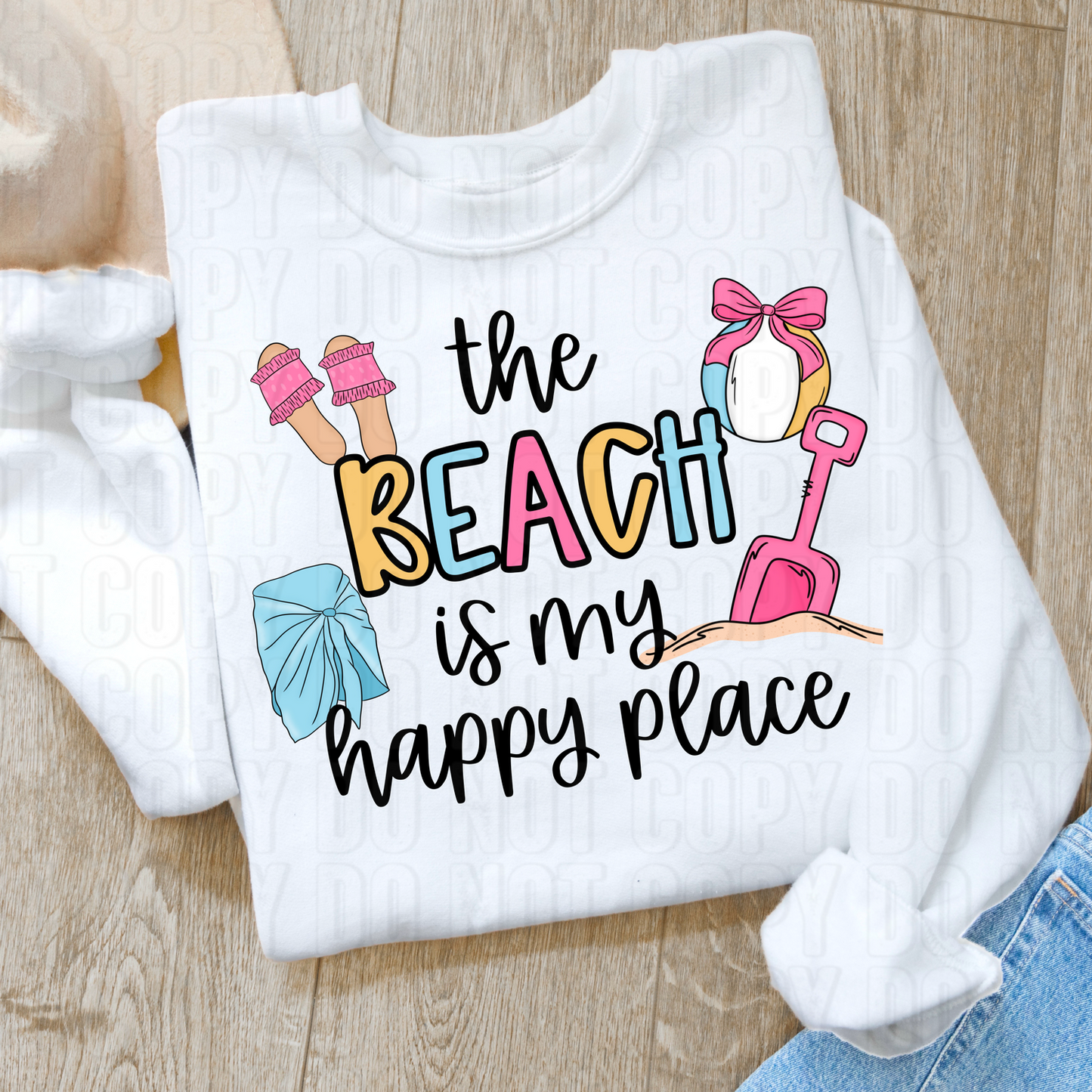 The Beach Is My Happy Place DTF Transfer