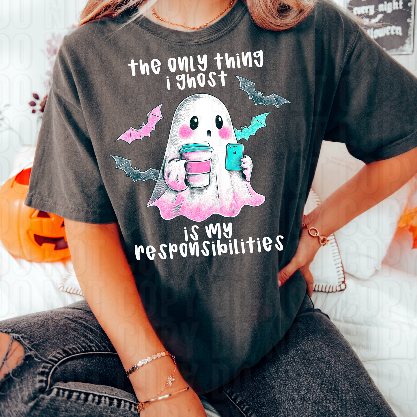 The Only Thing I Ghost White DTF Transfer