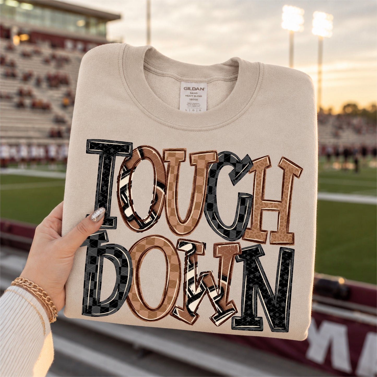 Football Touchdown Doodle DTF Transfer