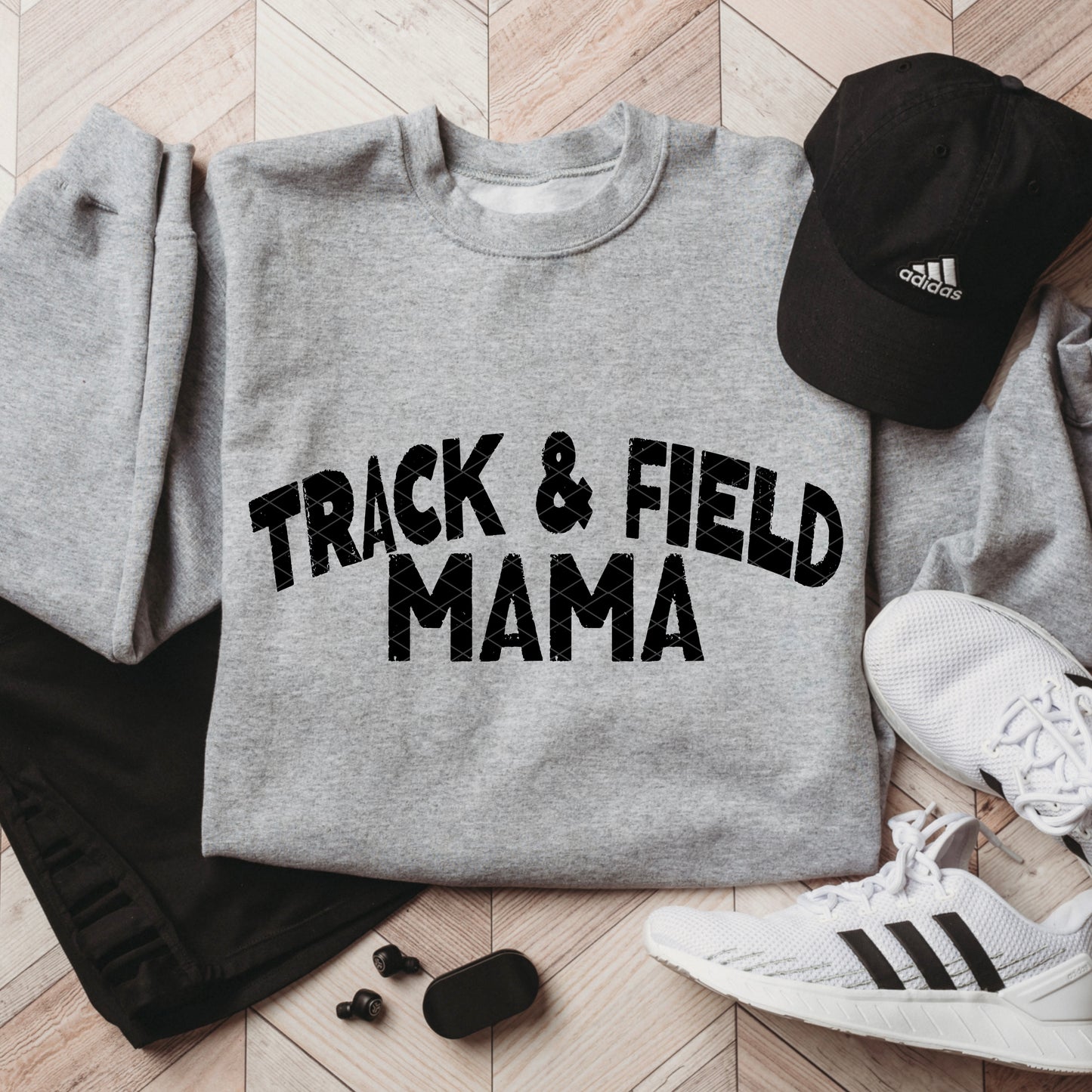 Track & Field Mama Black Font DTF Transfer