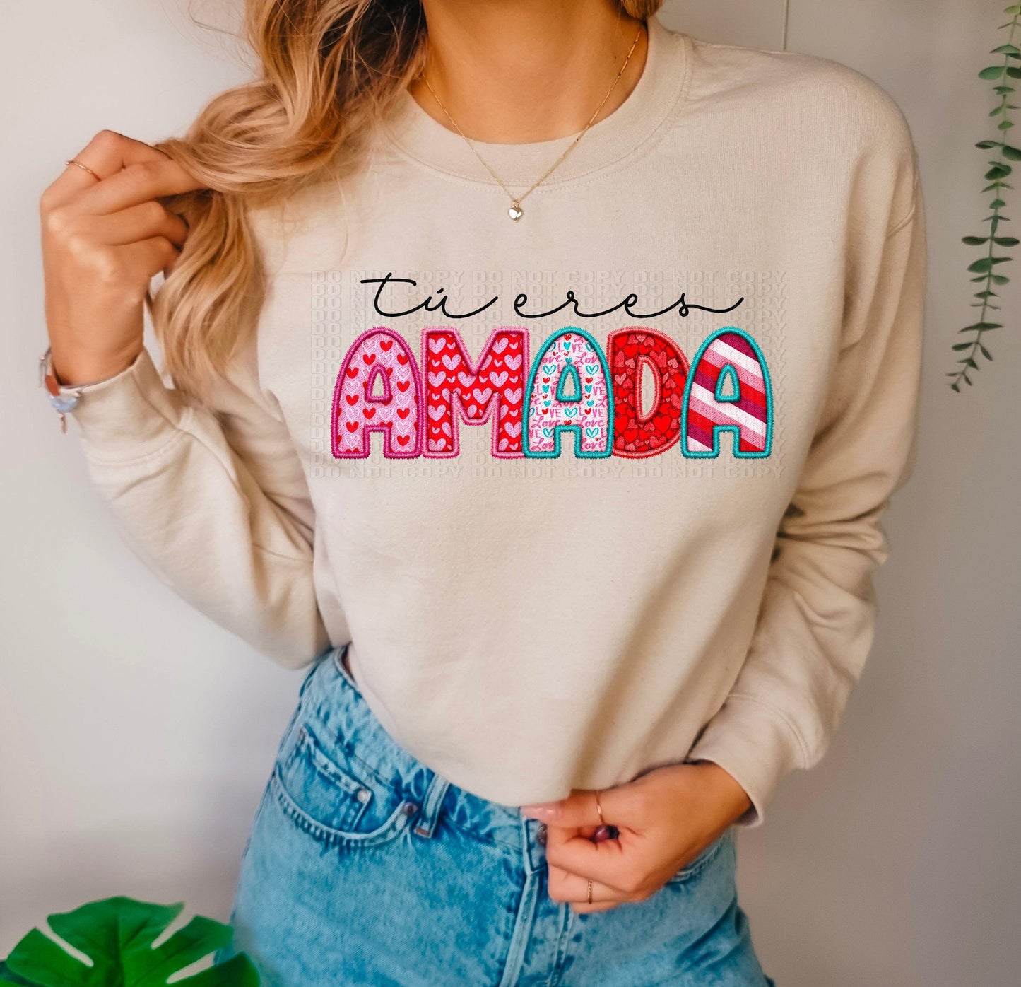 Tu Eres Amada Valentine Faux DTF Transfer