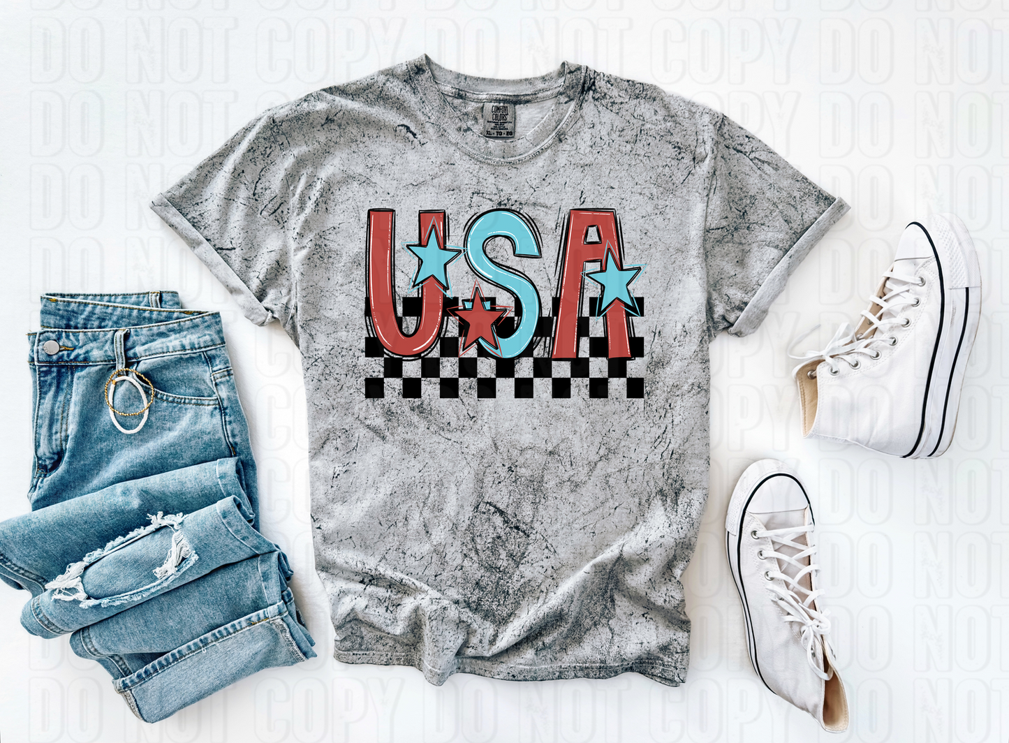 USA Checkered DTF Transfer