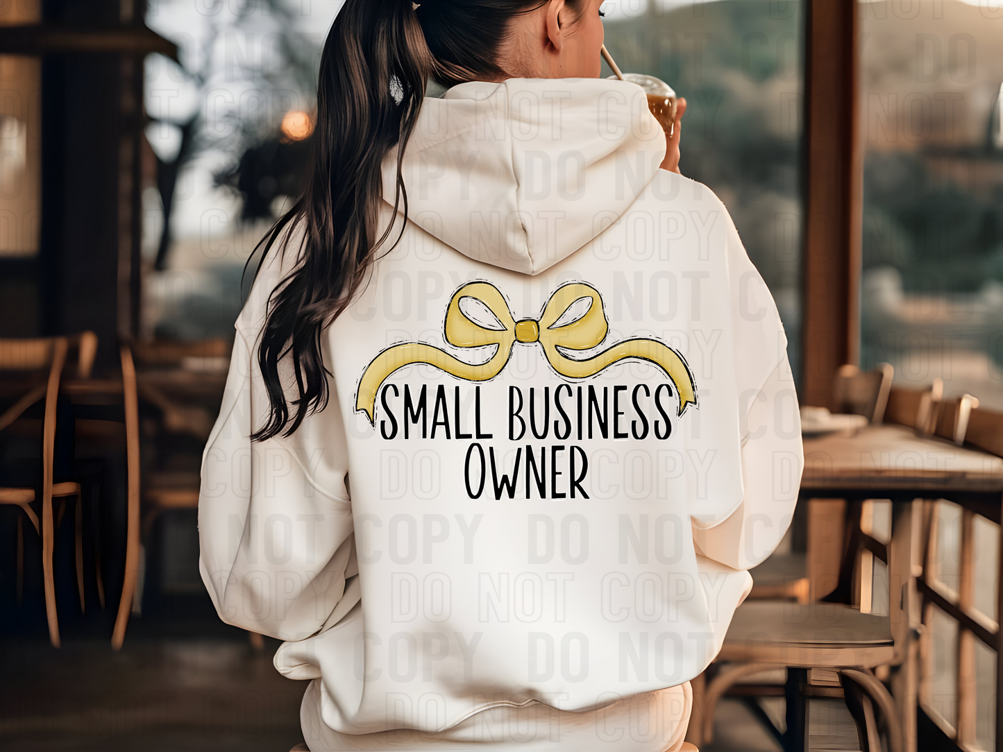 Small Business Owner Wide Bow DTF Transfer