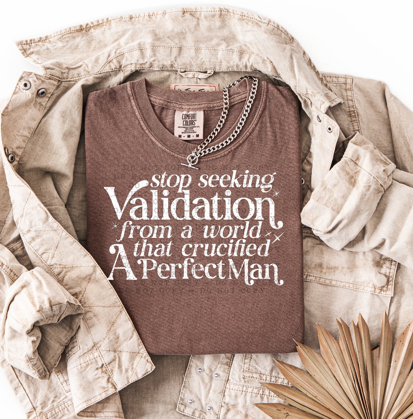 Validation Perfect Man White Font DTF Transfer