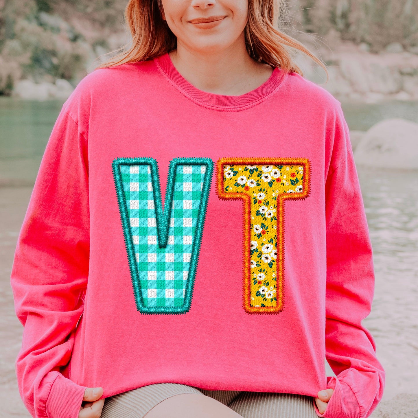 VT Spring Embroidery Faux DTF Transfer