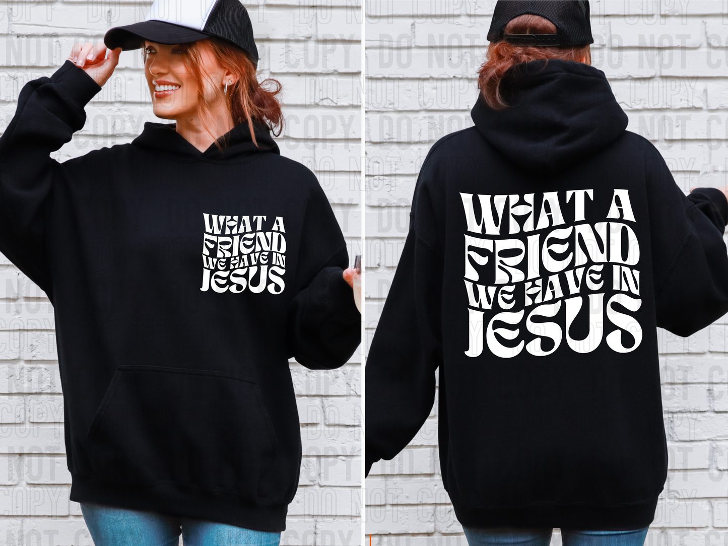 What A Friend We Have In Jesus White Front/Back DTF Transfer